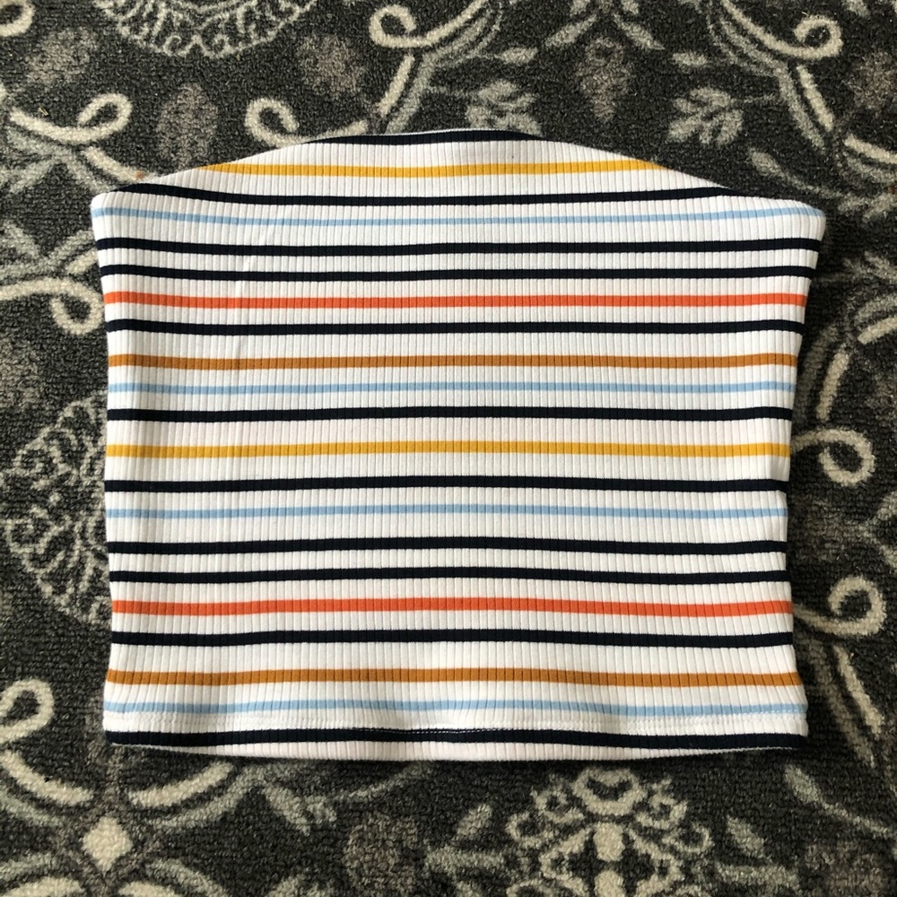 Garage Striped Tube Top